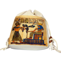 Embroidered Tut Ankhamun and Isis Backpack - 40*40 cm