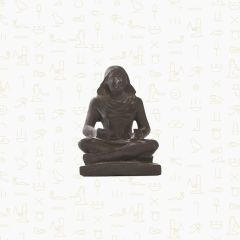 The Egyptian Scribe Statue - Fiber Glass - Black - 5*6*8 cm