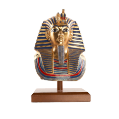 The Golden Mask of King Tutankhamun with a Wooden Base-2