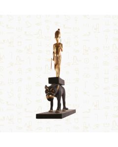 Statue of Tutankhamun on Leopard - 85*20*70 Cm